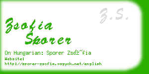 zsofia sporer business card